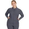 Healing Hands Women’s Scrub Jacket, Zip-Up Front with 2-Way Stretch Comfort & Big Kangaroo Pockets 5038(Pewter)