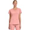 Healing Hands Women’s Scrub Top V-Neck with 2 Pockets, 2-Way Stretch, and Yoga Knit Side Panels for Slim Fit- 2245(Blushing Peach)