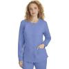 Healing Hands Women’s Snap Front Scrub Jacket Daisy 2-Way Stretch Uniform 5063(Ceil)