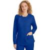 Healing Hands Women’s Snap Front Scrub Jacket Daisy 2-Way Stretch Uniform 5063(Galaxyblue)