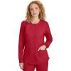 Healing Hands Women’s Snap Front Scrub Jacket Daisy 2-Way Stretch Uniform 5063(Red)
