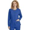 Healing Hands Women’s Snap Front Scrub Jacket Daisy 2-Way Stretch Uniform 5063(Royal)