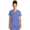 Healing Hands Women’s Tops V-Neck Scrub Top Tuck-in with Welt Chest Pocket HH755(Ceil)