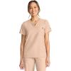 Healing Hands Women’s Tops V-Neck Scrub Top Tuck-in with Welt Chest Pocket HH755(Desert Taupe)