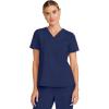Healing Hands Women’s Tops V-Neck Scrub Top Tuck-in with Welt Chest Pocket HH755(Navy)