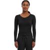 Healing Hands Women’s Underscrub Soft Knit Melissa Longsleeve Scrub Tee with Breathable & Easy Care Fabric 5047(Black)