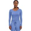 Healing Hands Women’s Underscrub Soft Knit Melissa Longsleeve Scrub Tee with Breathable & Easy Care Fabric 5047(Ceil Blue)