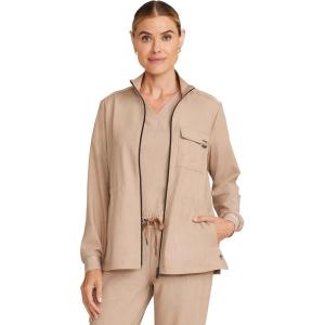 Healing Hands Scrub Jackets for Woman Zip-Front Utility Jacket with 4 Pockets HH360(Desert Taupe)