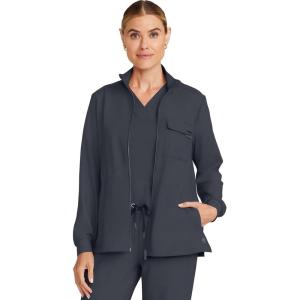 Healing Hands Scrub Jackets for Woman Zip-Front Utility Jacket with 4 Pockets HH360(Pewter)