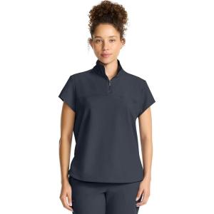 Healing Hands Scrubs for Women Scrub Top with Zip Stand Collar 360° Stretch HH752(Pewter)