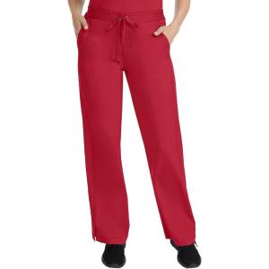 Healing Hands Taylor Women’s Pants Mid Rise with 2 Pockets & Back Elastic Waistband 9095(Red)