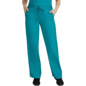 Healing Hands Taylor Women’s Pants Mid Rise with 2 Pockets & Back Elastic Waistband 9095(Teal)