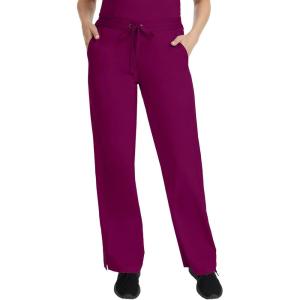 Healing Hands Taylor Women’s Pants Mid Rise with 2 Pockets & Back Elastic Waistband 9095(Wine)