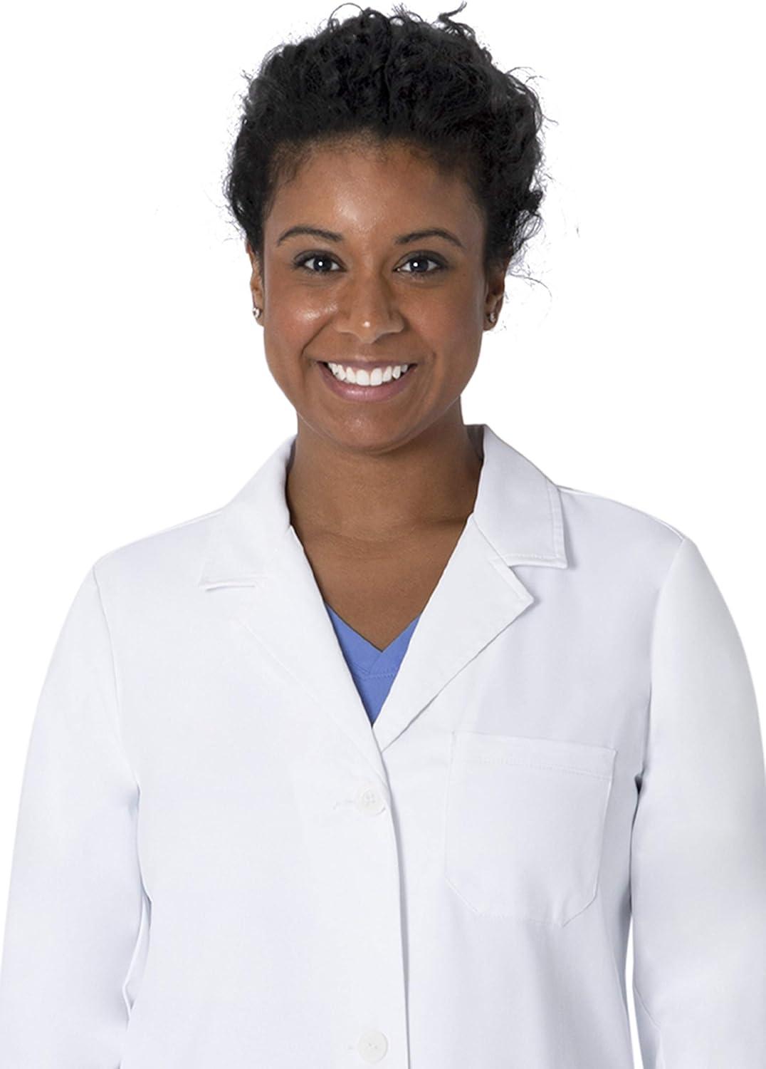 imageHealing Hands Lab Coat For Woman Faye White Coat with 5 Pockets Moisture Wicking and 2Way Stretch 5161White