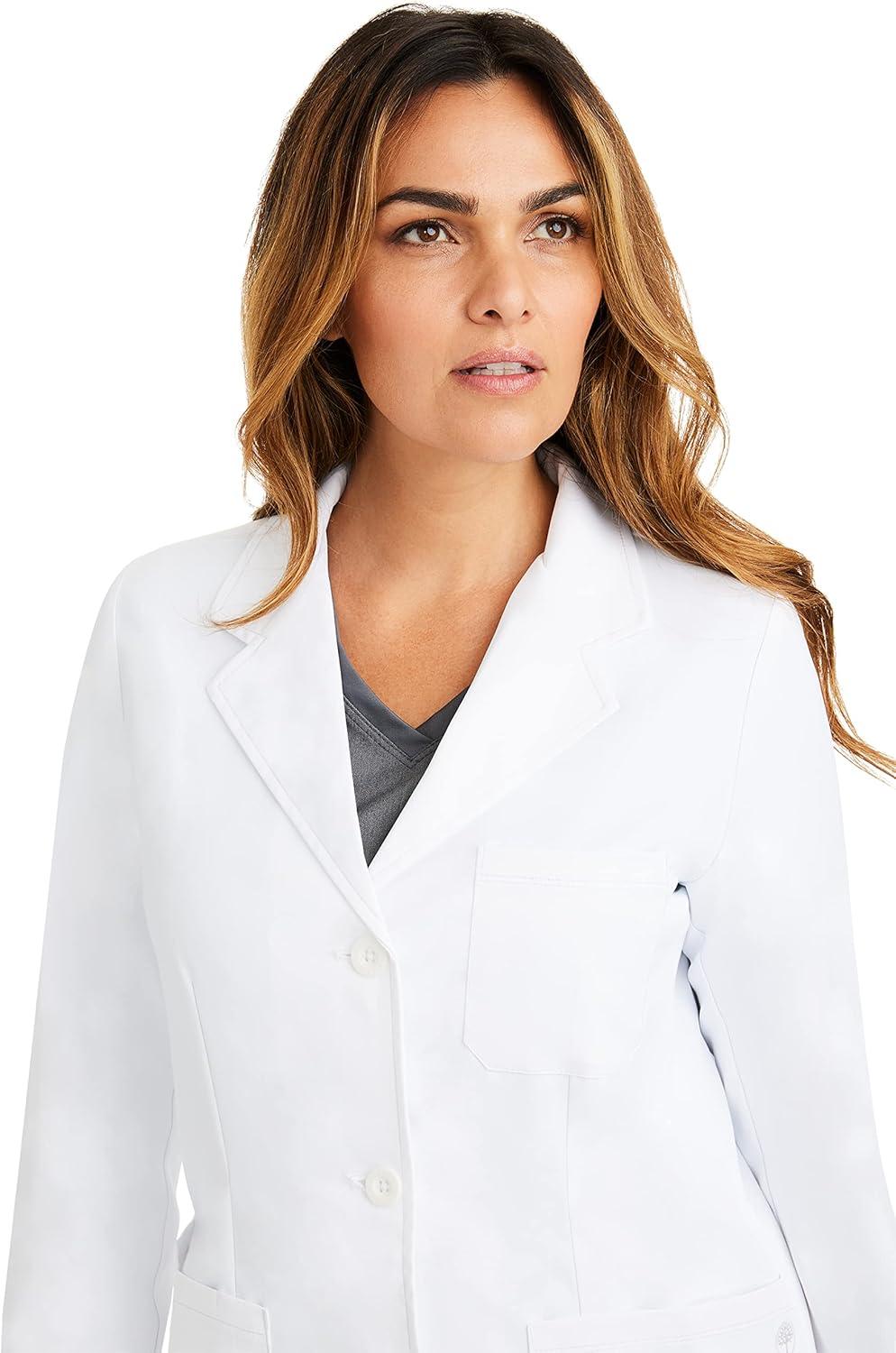 imageHealing Hands Lab Coat for Mens Luke Labcoat With 5 Pockets ampamp 2way Stretch Fabric 5151White