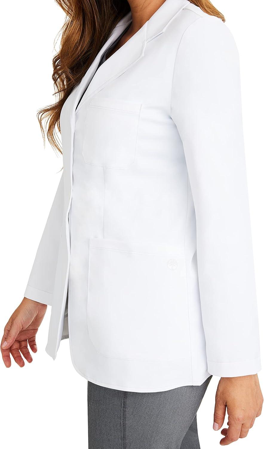 imageHealing Hands Lab Coat for Mens Luke Labcoat With 5 Pockets ampamp 2way Stretch Fabric 5151White