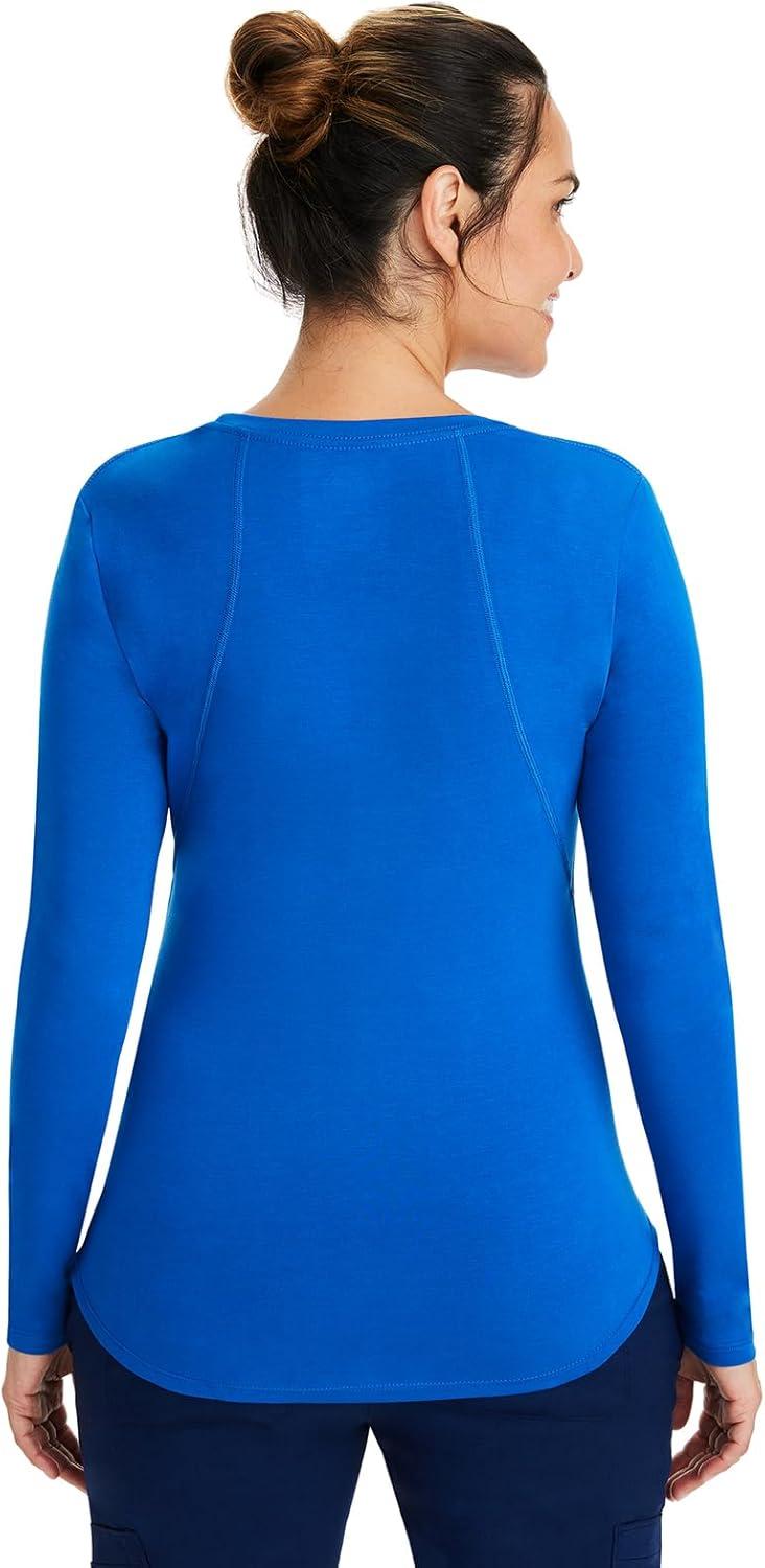 imageHealing Hands Mackenzie Womens Underscrub Long Sleeve Tee with Thumbholes Modern Fit Undershirt 5051Royal 3 Pack