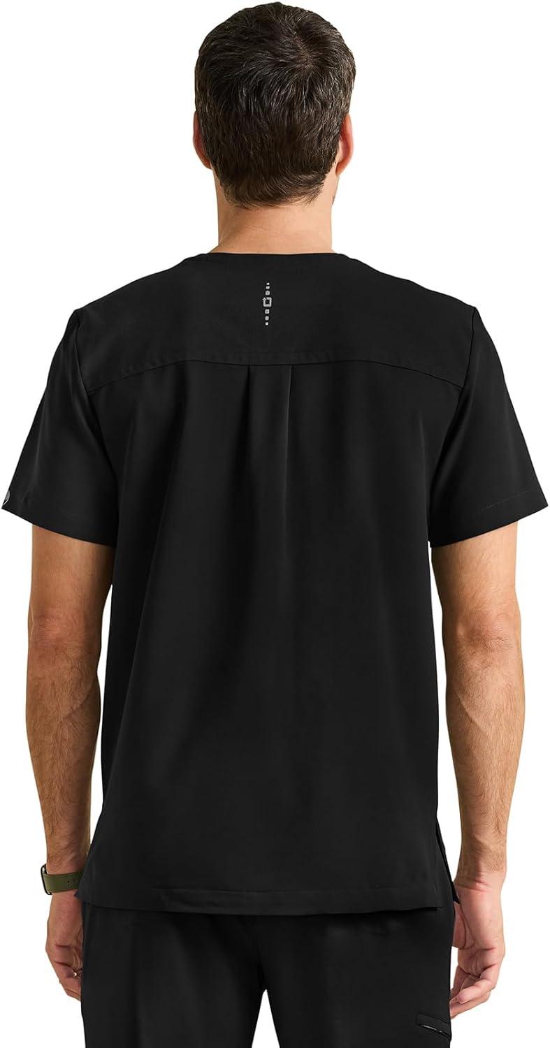 imageHealing Hands Mens Medical Scrub Top Spencer with 1 Pocket Moisture Wicking 360 Stretch ampamp Recycled Fibers 2381Black