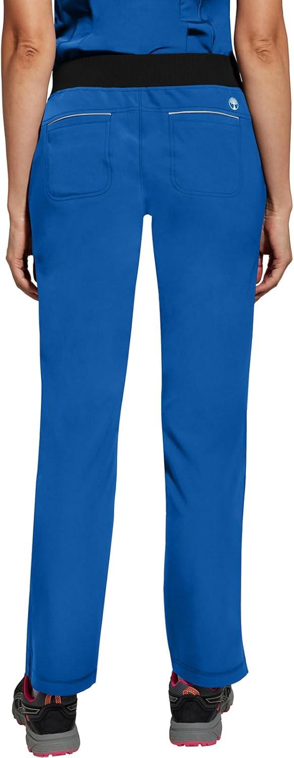 imageHealing Hands Women Scrub Pants with Rib Knit Waistband Moisture Wicking 360 Stretch and Recycled Fibers 9152Royal