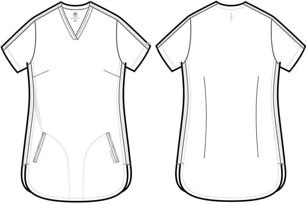 imageHealing Hands Womens Medical Scrub Top Skyler with 2 Pockets Moisture Wicking 360 Stretch ampamp Recycled Fiber 2285Wine