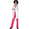 Healing Hands Lab Coat For Woman Faye White Coat with 5 Pockets, Moisture Wicking and 2-Way Stretch 5161(White)
