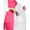 Healing Hands Lab Coat For Woman Faye White Coat with 5 Pockets, Moisture Wicking and 2-Way Stretch 5161(White)