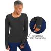 Healing Hands Mackenzie Women’s Underscrub, Long Sleeve Tee with Thumbholes, Modern Fit Undershirt- 5051(Black – 2 Pack)