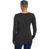 Healing Hands Mackenzie Women’s Underscrub, Long Sleeve Tee with Thumbholes, Modern Fit Undershirt- 5051(Black / White – 2 Pack)