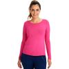 Healing Hands Mackenzie Women’s Underscrub, Long Sleeve Tee with Thumbholes, Modern Fit Undershirt- 5051(Carnation Pink – 3 Pack)