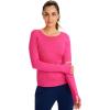 Healing Hands Mackenzie Women’s Underscrub, Long Sleeve Tee with Thumbholes, Modern Fit Undershirt- 5051(Carnation Pink)