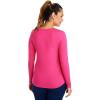 Healing Hands Mackenzie Women’s Underscrub, Long Sleeve Tee with Thumbholes, Modern Fit Undershirt- 5051(Carnation Pink)