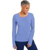 Healing Hands Mackenzie Women’s Underscrub, Long Sleeve Tee with Thumbholes, Modern Fit Undershirt- 5051(Ciel – 2 Pack)