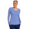 Healing Hands Mackenzie Women’s Underscrub, Long Sleeve Tee with Thumbholes, Modern Fit Undershirt- 5051(Ciel – 2 Pack)