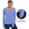 Healing Hands Mackenzie Women’s Underscrub, Long Sleeve Tee with Thumbholes, Modern Fit Undershirt- 5051(Ciel – 3 Pack)