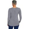 Healing Hands Mackenzie Women’s Underscrub, Long Sleeve Tee with Thumbholes, Modern Fit Undershirt- 5051(Heather Grey)