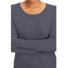 Healing Hands Mackenzie Women’s Underscrub, Long Sleeve Tee with Thumbholes, Modern Fit Undershirt- 5051(Pewter – 2 Pack)