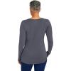 Healing Hands Mackenzie Women’s Underscrub, Long Sleeve Tee with Thumbholes, Modern Fit Undershirt- 5051(Pewter)