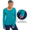 Healing Hands Mackenzie Women’s Underscrub, Long Sleeve Tee with Thumbholes, Modern Fit Undershirt- 5051(Teal – 2 Pack)