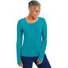 Healing Hands Mackenzie Women’s Underscrub, Long Sleeve Tee with Thumbholes, Modern Fit Undershirt- 5051(Teal – 3 Pack)