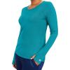 Healing Hands Mackenzie Women’s Underscrub, Long Sleeve Tee with Thumbholes, Modern Fit Undershirt- 5051(Teal)