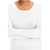Healing Hands Mackenzie Women’s Underscrub, Long Sleeve Tee with Thumbholes, Modern Fit Undershirt- 5051(White – 2 Pack)