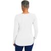 Healing Hands Mackenzie Women’s Underscrub, Long Sleeve Tee with Thumbholes, Modern Fit Undershirt- 5051(White)