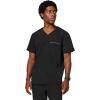Healing Hands Men’s Scrub Top Steven Top with 3 Pockets, Moisture Wicking, 360° Stretch & Recycled Fibers – 2382(Black)
