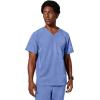 Healing Hands Men’s Scrub Top Steven Top with 3 Pockets, Moisture Wicking, 360° Stretch & Recycled Fibers – 2382(Ceil)