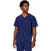 Healing Hands Men’s Scrub Top Steven Top with 3 Pockets, Moisture Wicking, 360° Stretch & Recycled Fibers – 2382(Navy)