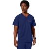 Healing Hands Men’s Scrub Top Steven Top with 3 Pockets, Moisture Wicking, 360° Stretch & Recycled Fibers – 2382(Navy)