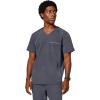 Healing Hands Men’s Scrub Top Steven Top with 3 Pockets, Moisture Wicking, 360° Stretch & Recycled Fibers – 2382(Pewter)