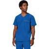 Healing Hands Men’s Scrub Top Steven Top with 3 Pockets, Moisture Wicking, 360° Stretch & Recycled Fibers – 2382(Royal)