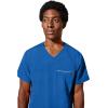 Healing Hands Men’s Scrub Top Steven Top with 3 Pockets, Moisture Wicking, 360° Stretch & Recycled Fibers – 2382(Royal)