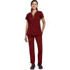 Healing Hands Scrub Top for Women Sonia Top with 3 Pockets Moisture Wicking, 360° Stretch & Recycled Fibers – 2274(Garnet Red)